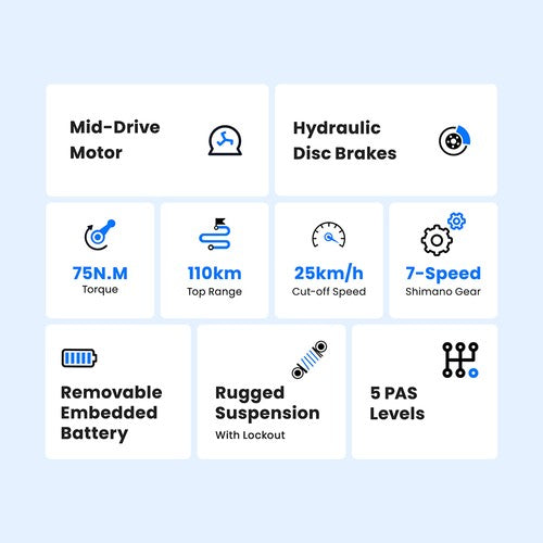 Elektrijalgratas Touroll MA1 250 W keskmootoriga Elektrijalgratas Touroll MA1 250 W keskmootoriga